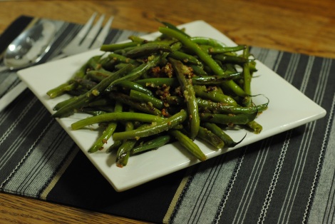 Low-amine Garlic Green Beans (photo)
