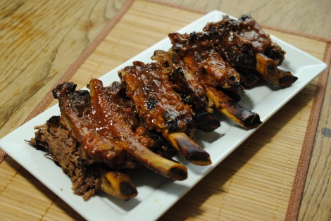Low-Amine BBQ Beef Ribs, served! (photo)
