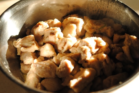 Cooked chicken for Green Curry Chicken (low-amine, gluten-free, soy-free, dairy-free, nut-free, paleo, low-fat, low-carb) photo